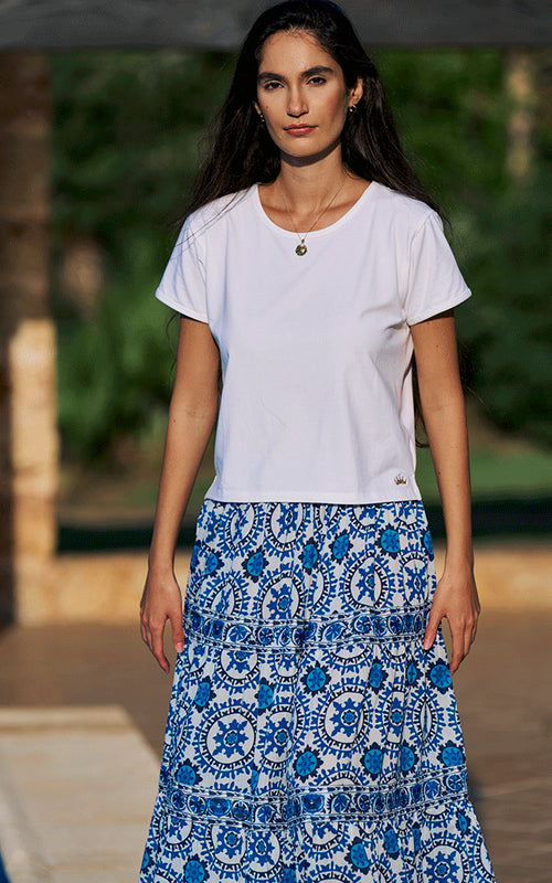Venezia Maxi Skirt - Blue