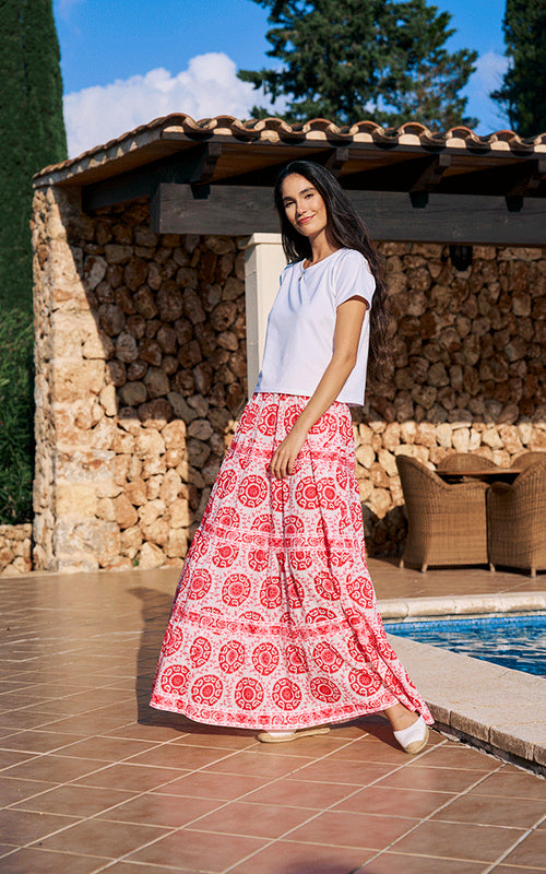 Venezia Maxi Skirt - Red
