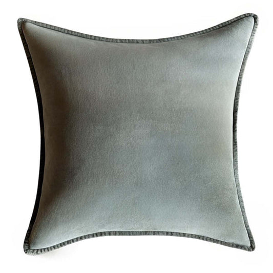 Medium Blue, Stonewashed Velvet Cushion