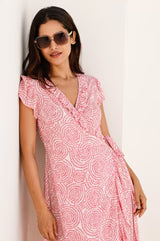 Demi Wrap Dress - Pink