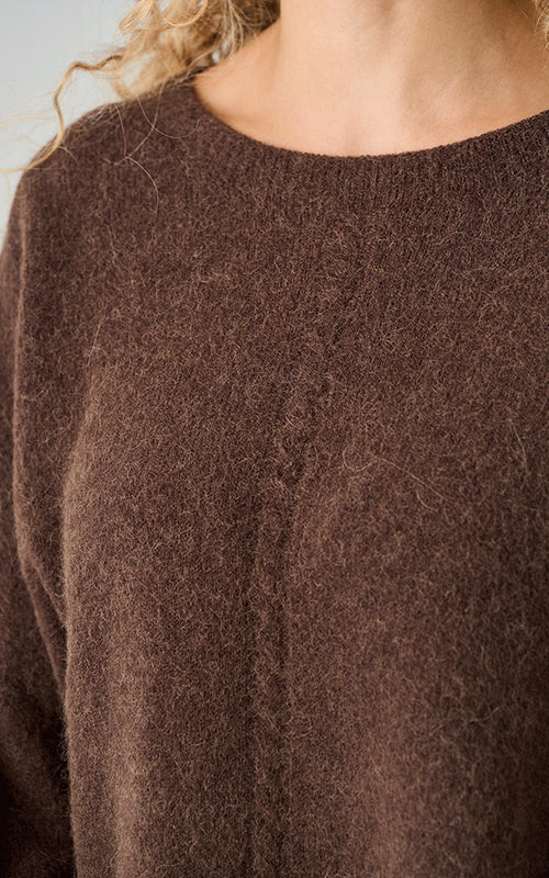 Calcot Alpaca Jumper - Chocolate