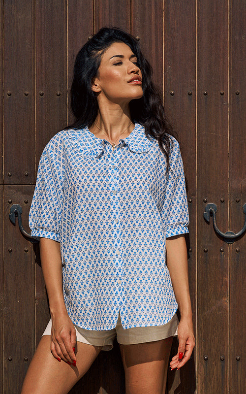 Marseille Blouse - Blue
