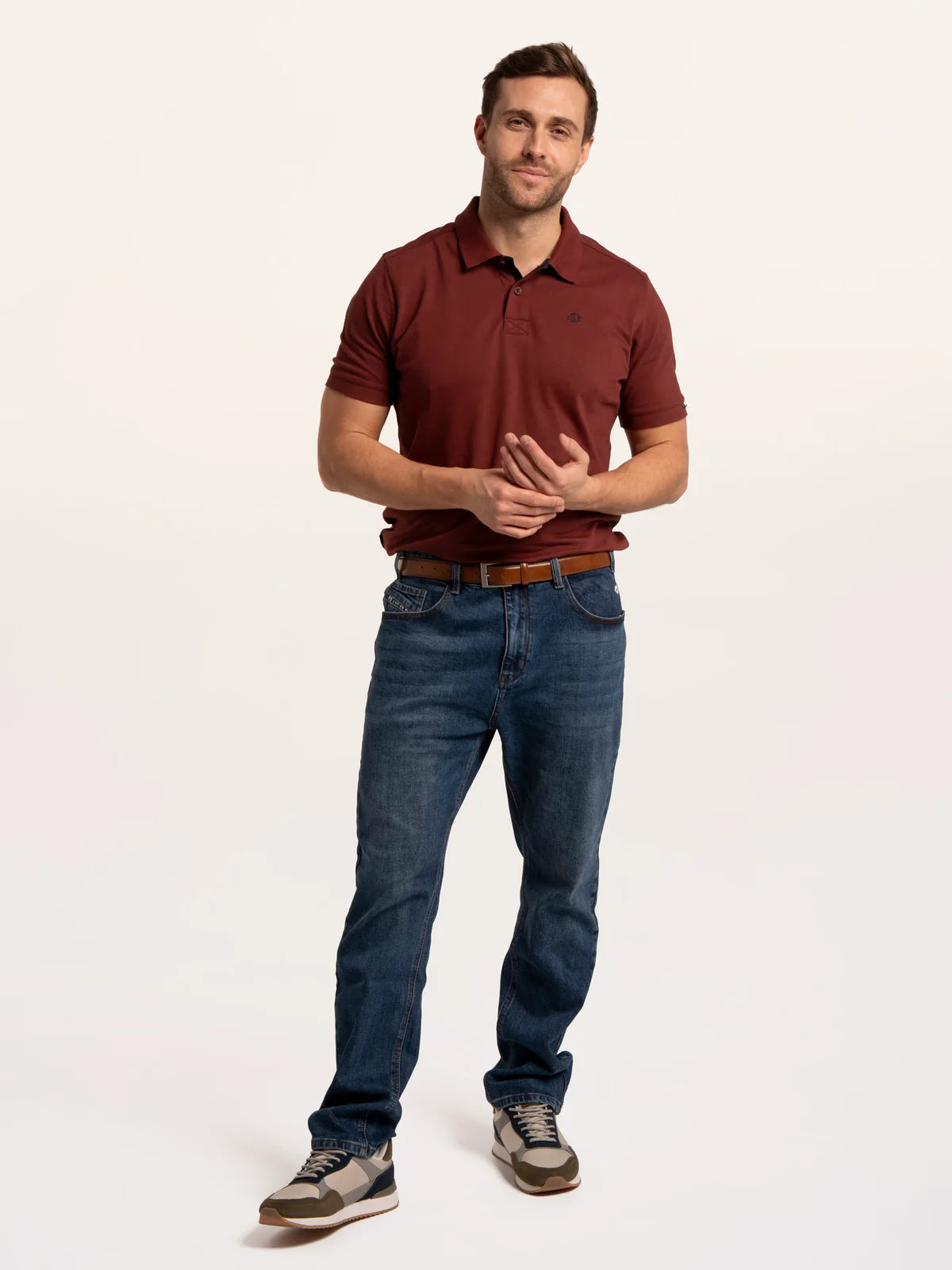 Burgundy Saintbury Pique Polo