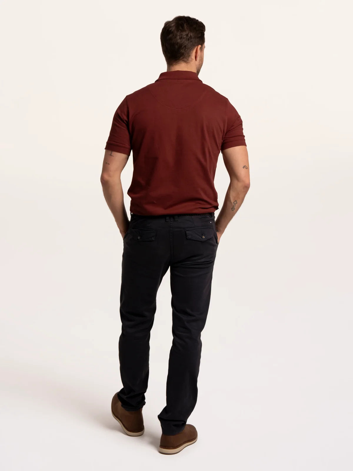 Burgundy Saintbury Pique Polo