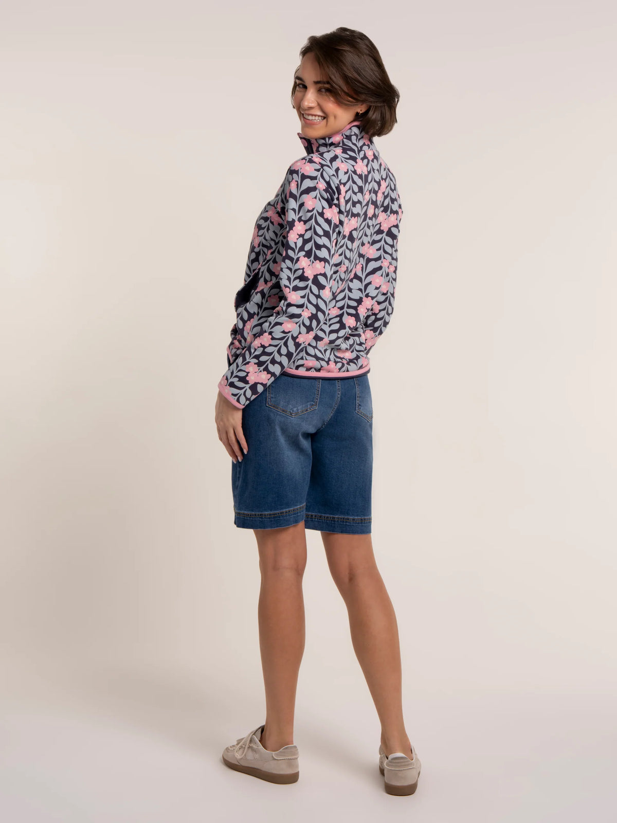 Wide Leg Denim Shorts
