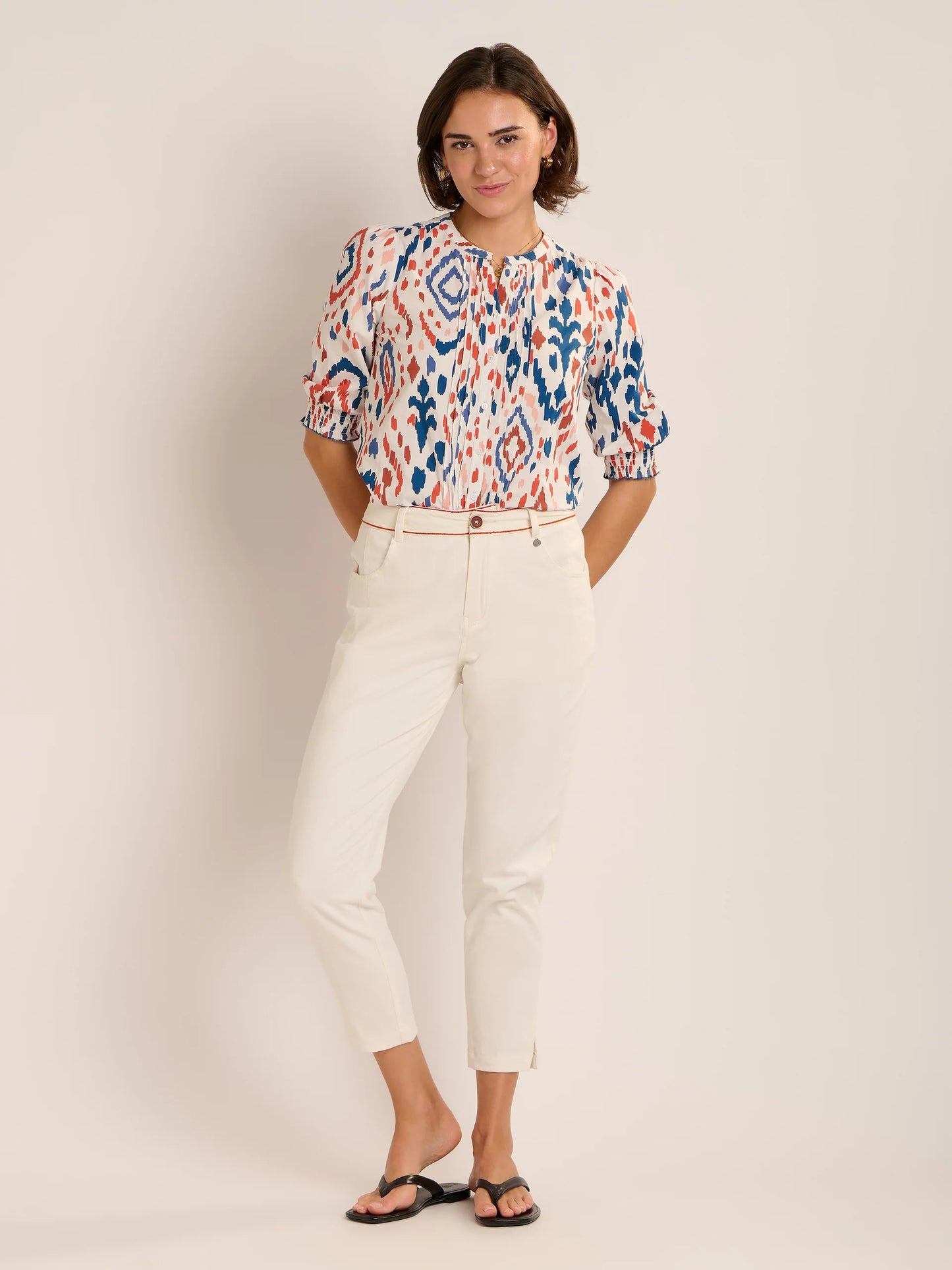 Cropped Blake Embroidered Trouser
