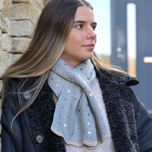 Grey Star Scarf