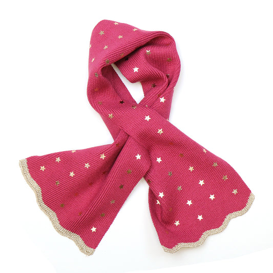Raspberry Star Scarf