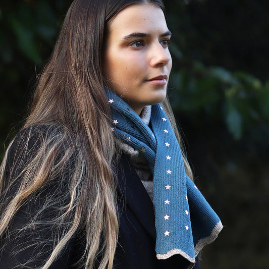 Teal Star Scarf