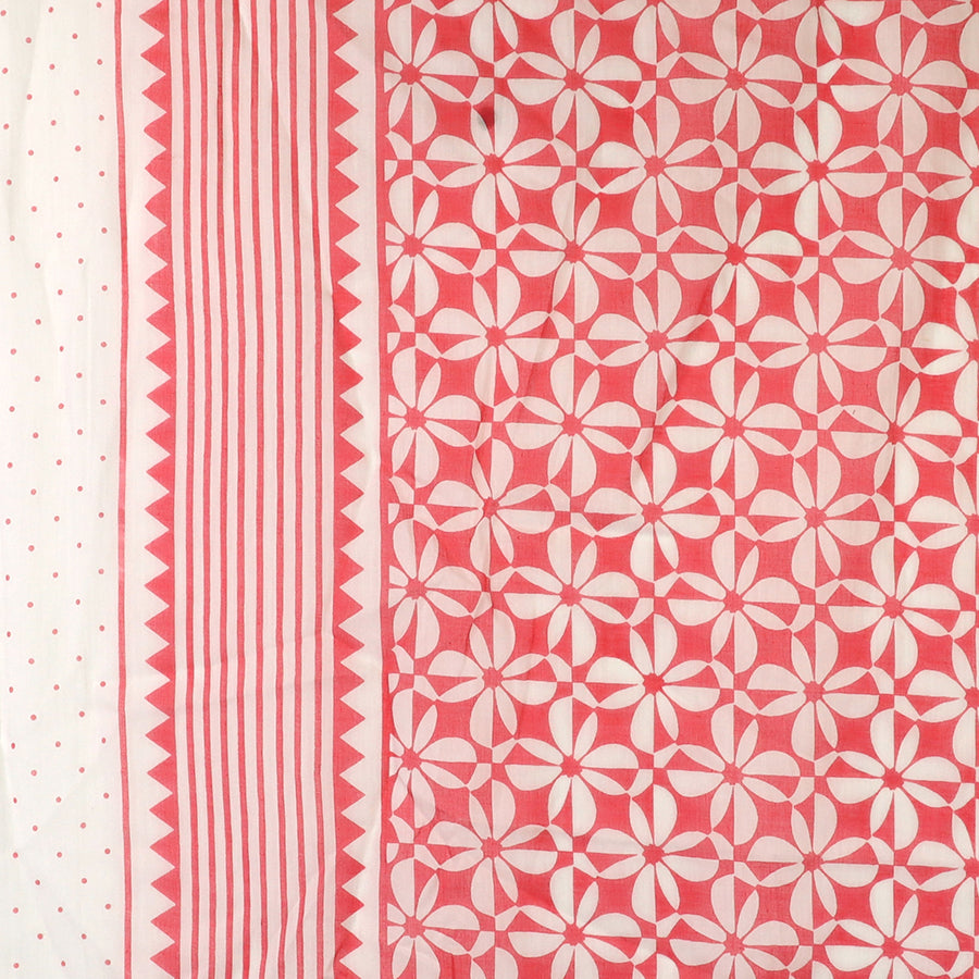 Coral Graphic Print Scarf