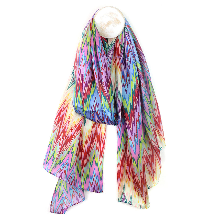 Lilac Mix Silky Print Scarf