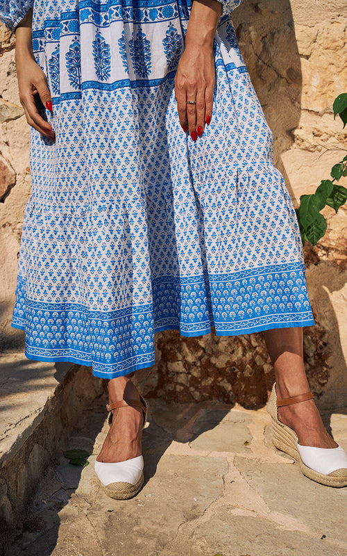 Figari Midi Dress - Blue