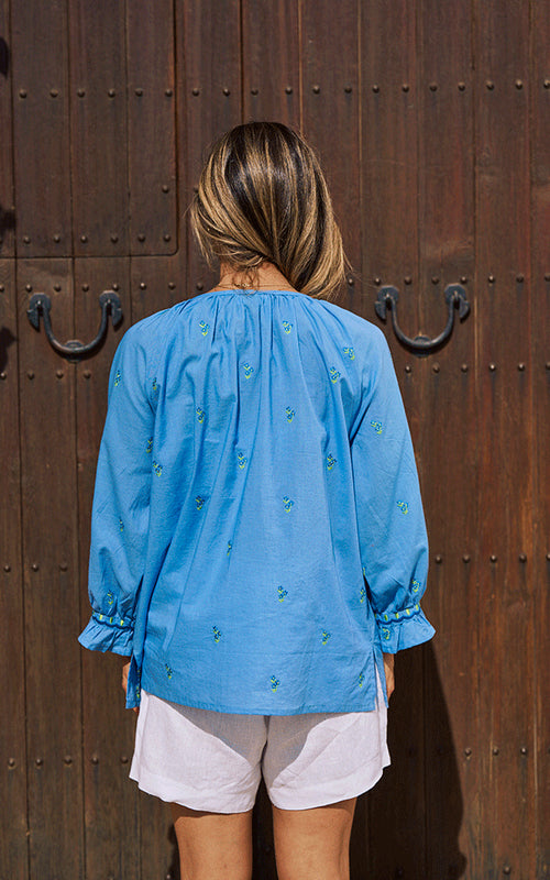 Florento Embroidered Flowers Blouse