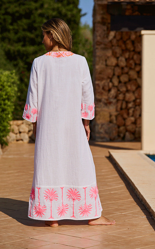 Maddalena Embroidered Midi Dress - White
