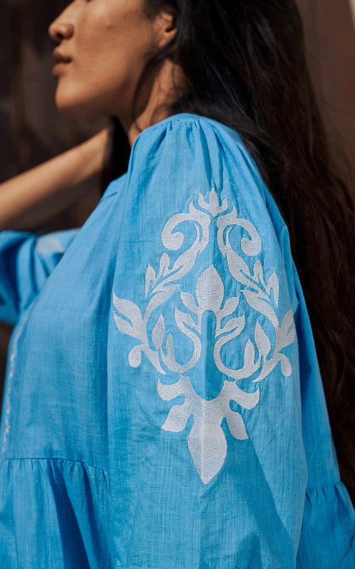 Sanremo Midi Embroidered Dress