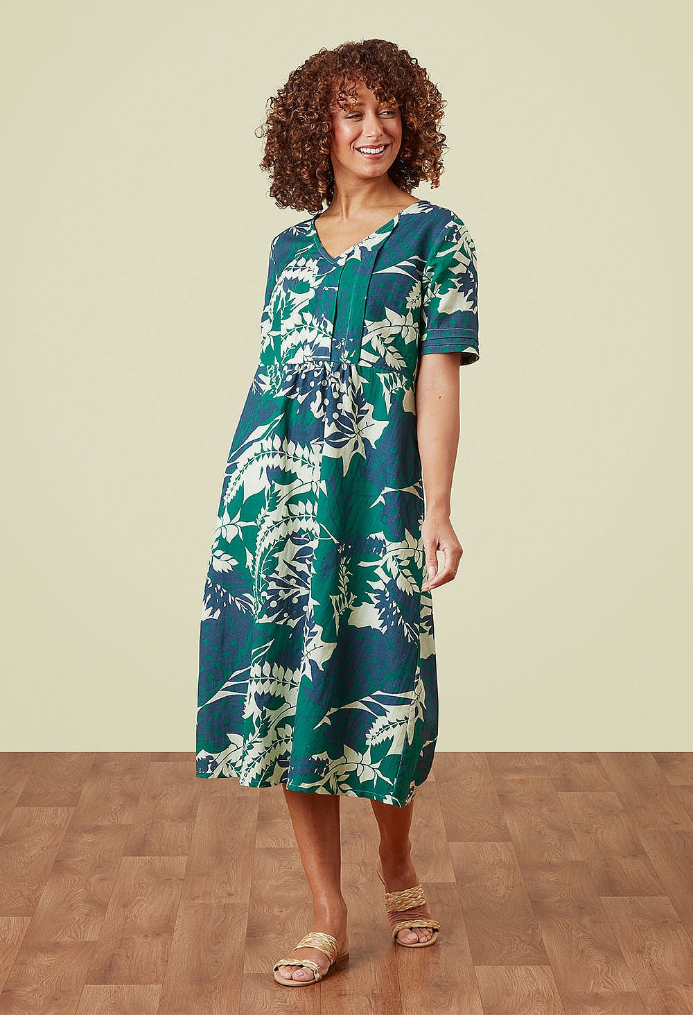 Etta Dress - Palm Leaf
