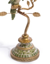 Antiqued Ornate Parrot Candle Holder