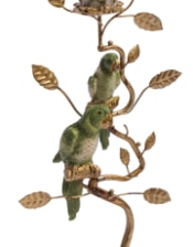 Antiqued Ornate Parrot Candle Holder