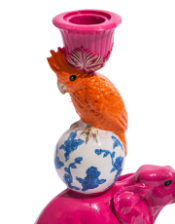 Elephant & Cockatoo Circus Candle Holder