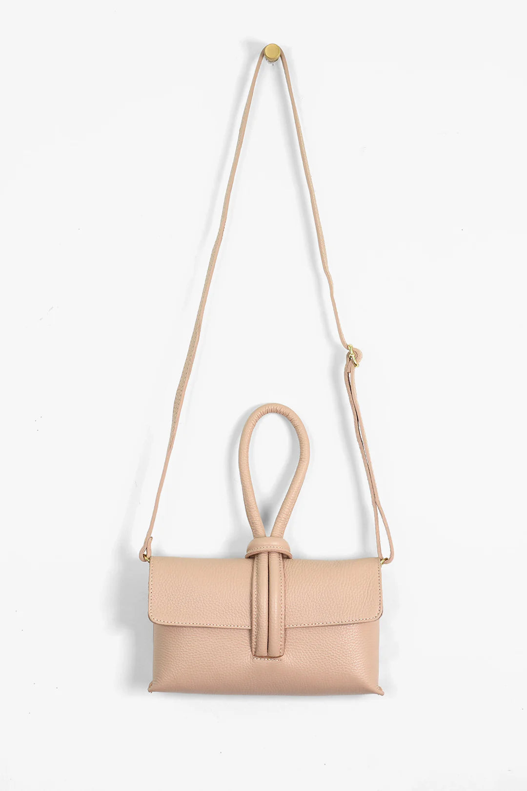 Trixie Italian Leather Bag - Nude