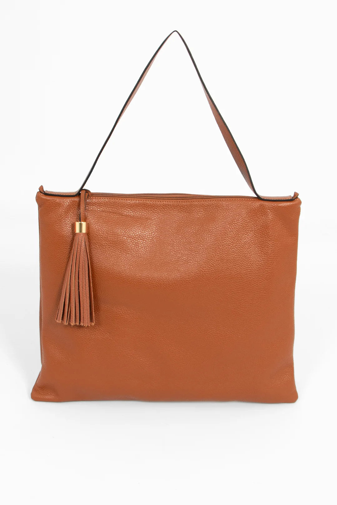 Dulce Italian Leather Tote Bag - Tan