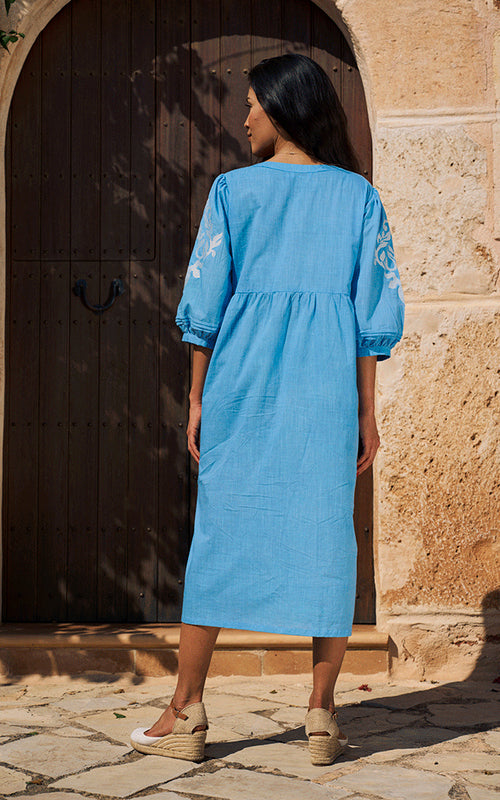 Sanremo Midi Embroidered Dress