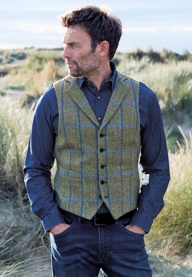 Navy Chambray Cotton Shirt, Tailored Fit
