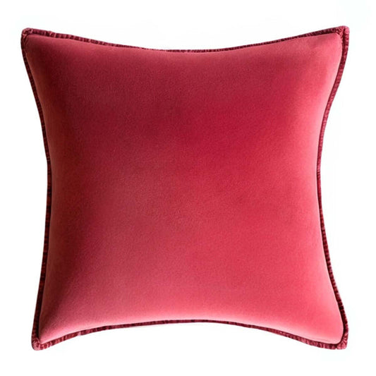 Brick Red, Stonewashed Velvet Cushion