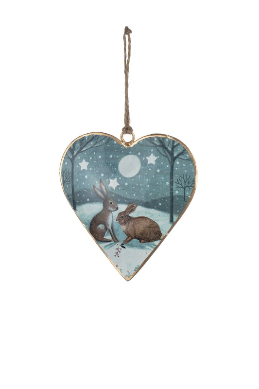 Christmas Heart - Winter Moon Rabbits