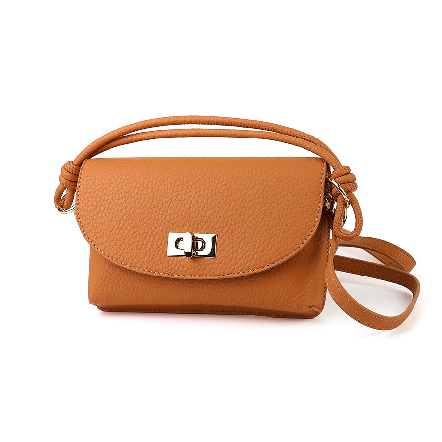 Orange Vegan Leather Mini Bag