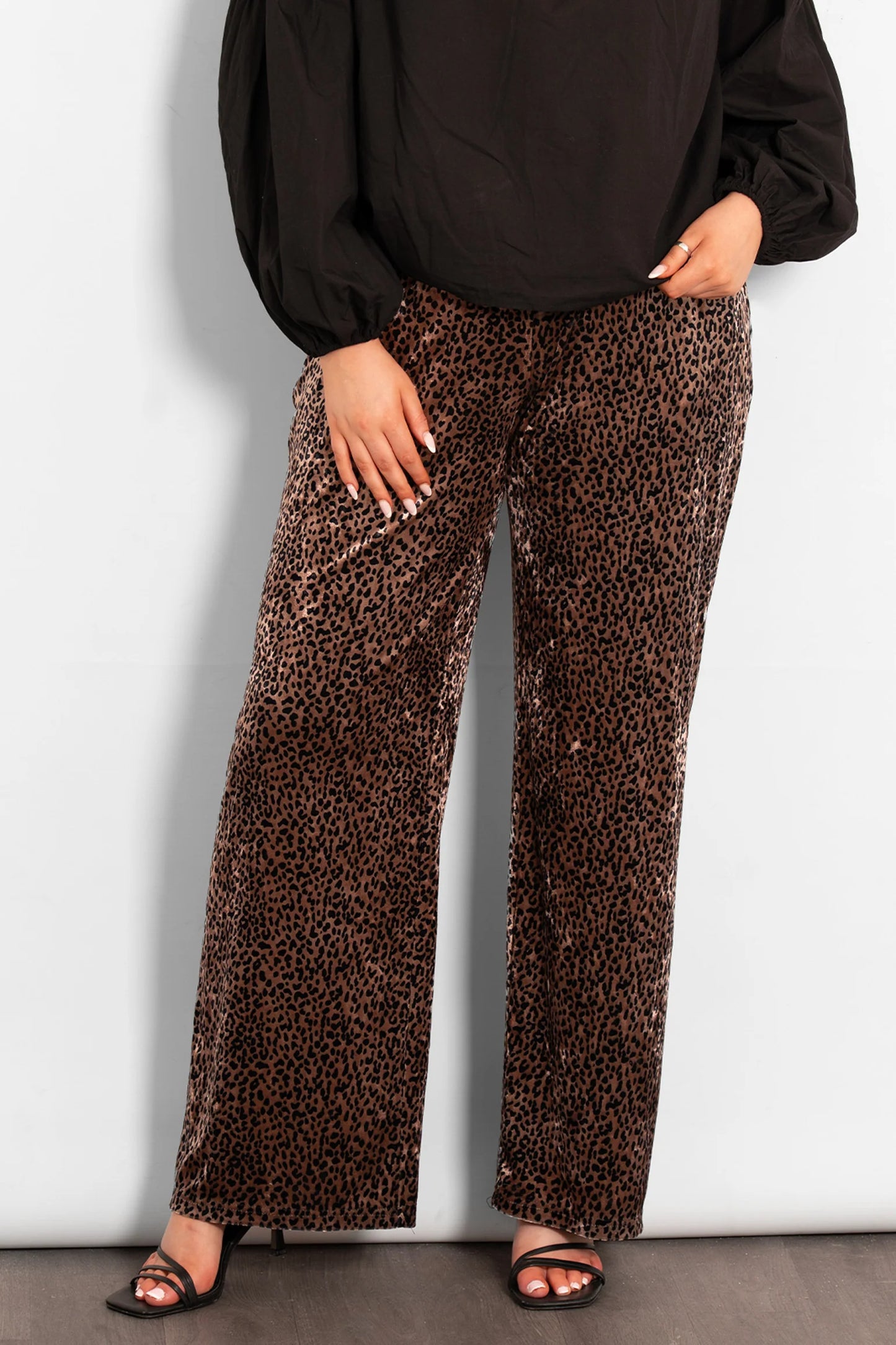 Max, Wide Leg Trouser - Velvet Leopard