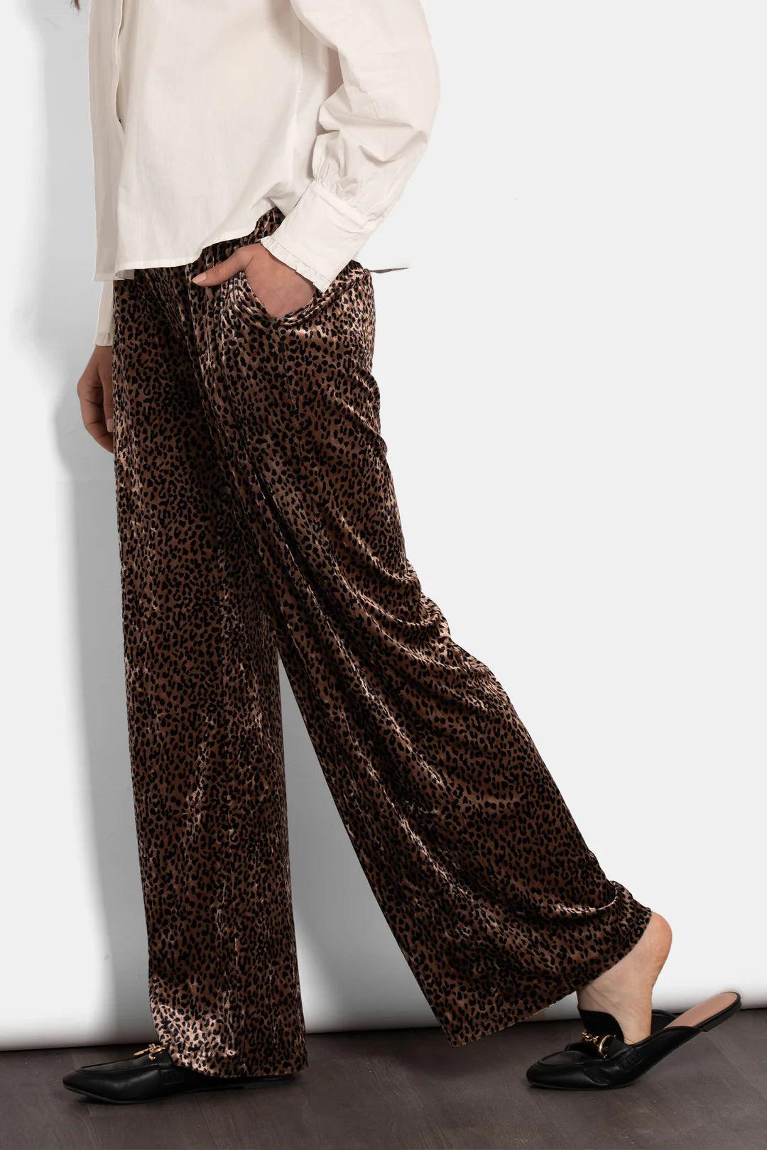Max, Wide Leg Trouser - Velvet Leopard