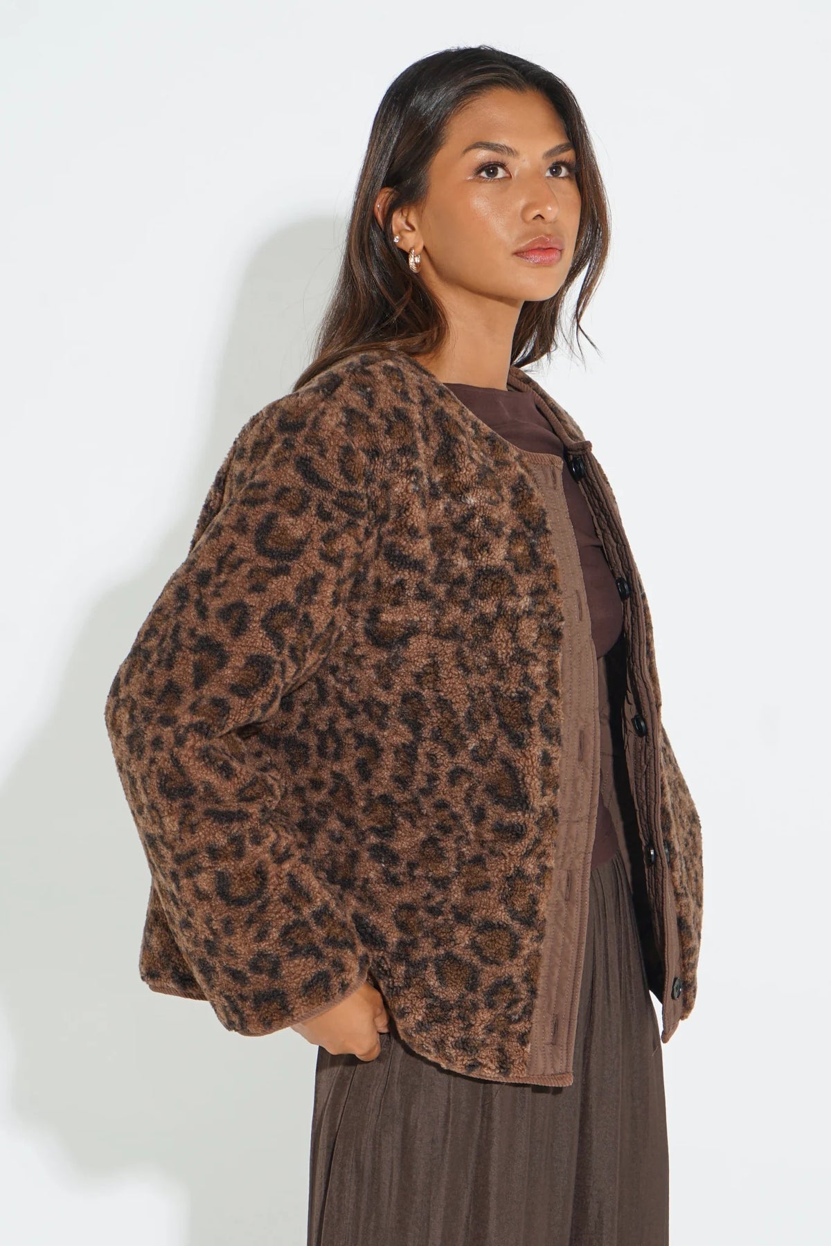 Leopard Print Reversible Jacket