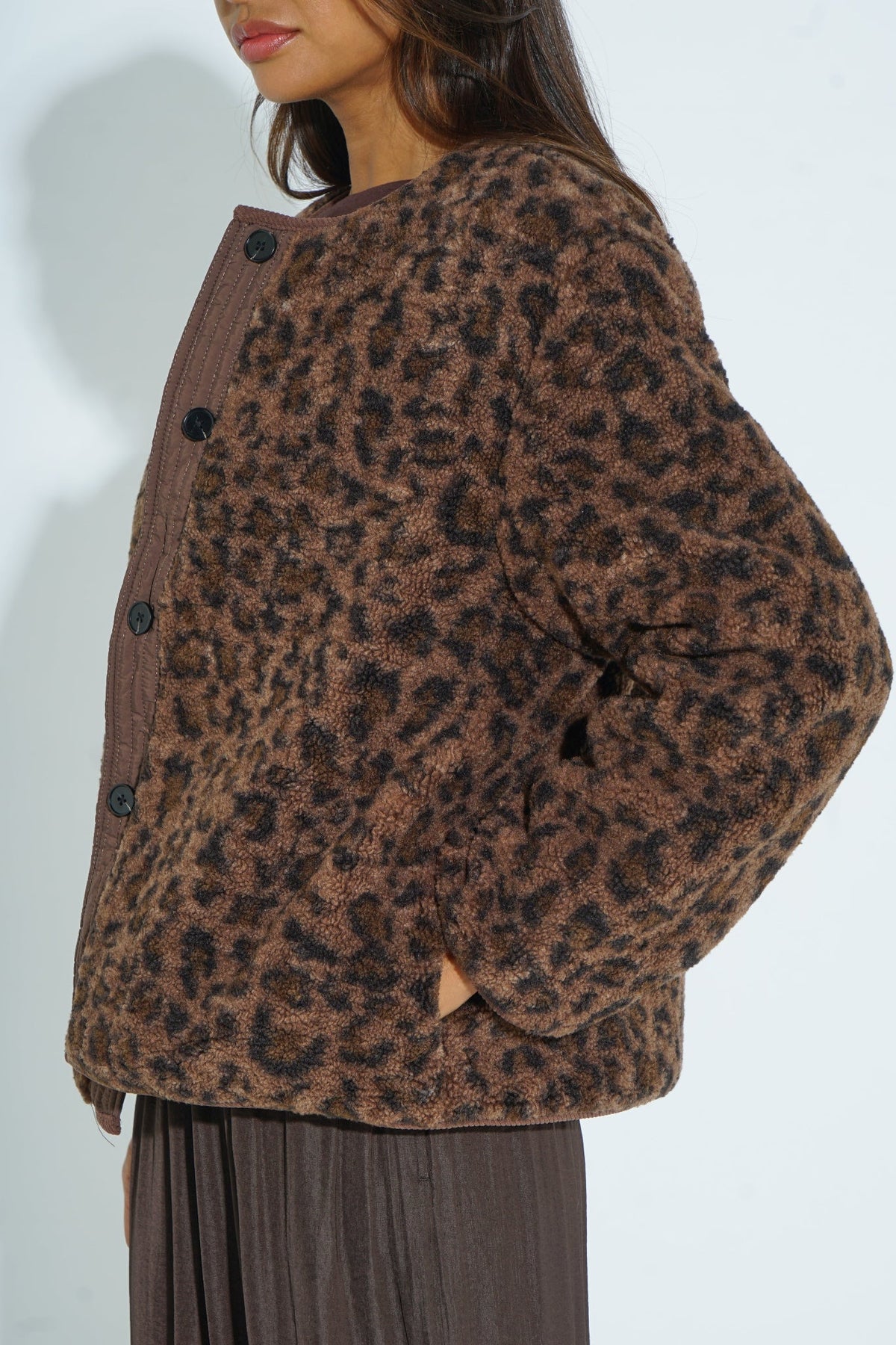 Leopard Print Reversible Jacket