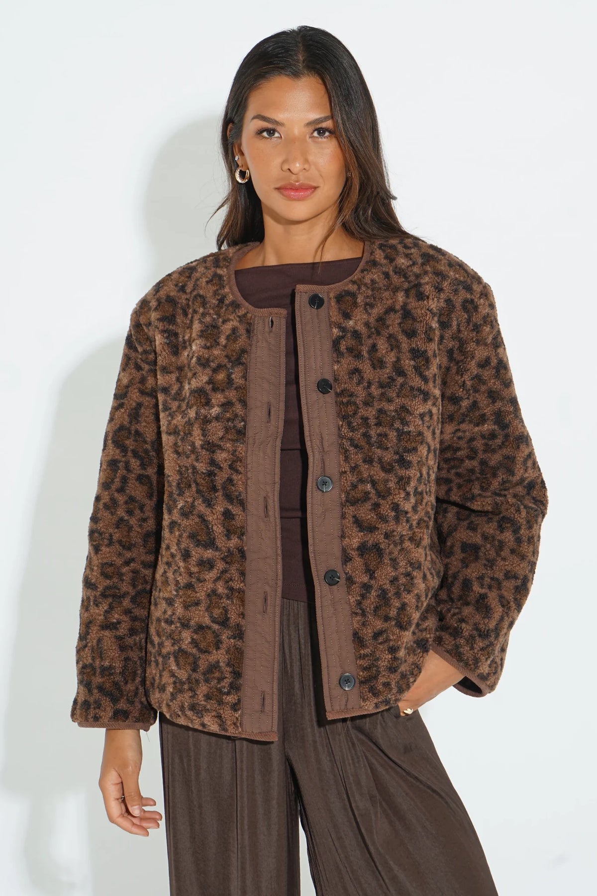 Leopard Print Reversible Jacket