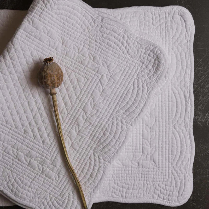 Natural Quilted Placemat - White