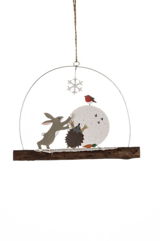 Christmas Bauble - Making a Snowman