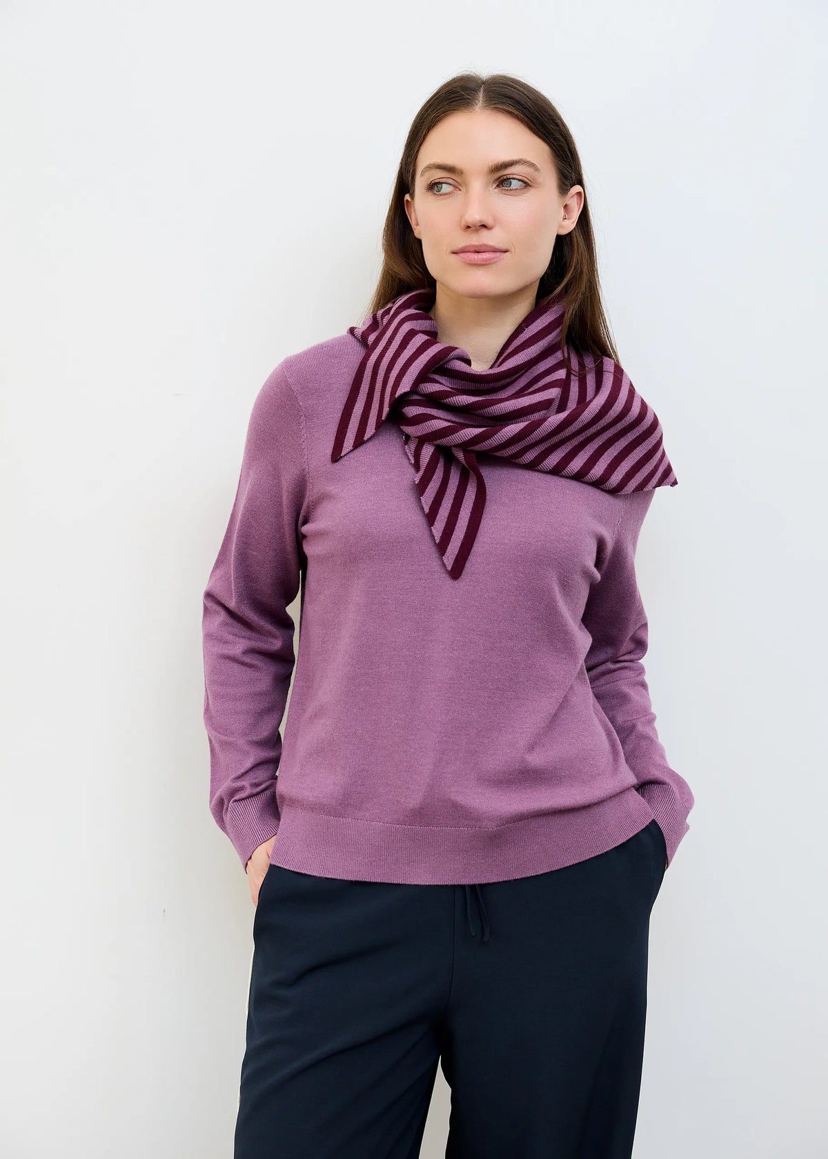 Heather, Super Soft Fitted Crew Neck Jumper