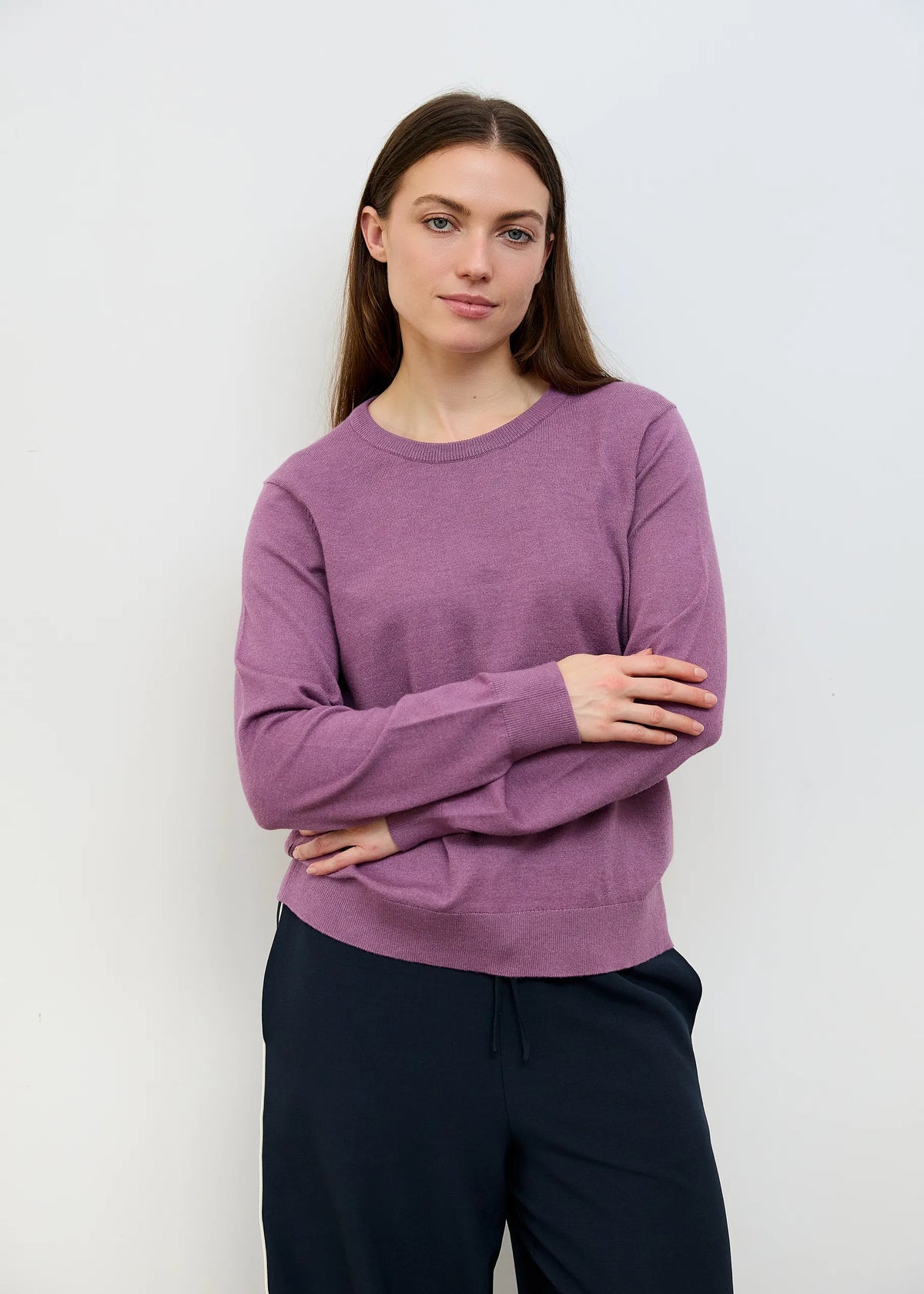 Heather, Super Soft Fitted Crew Neck Jumper