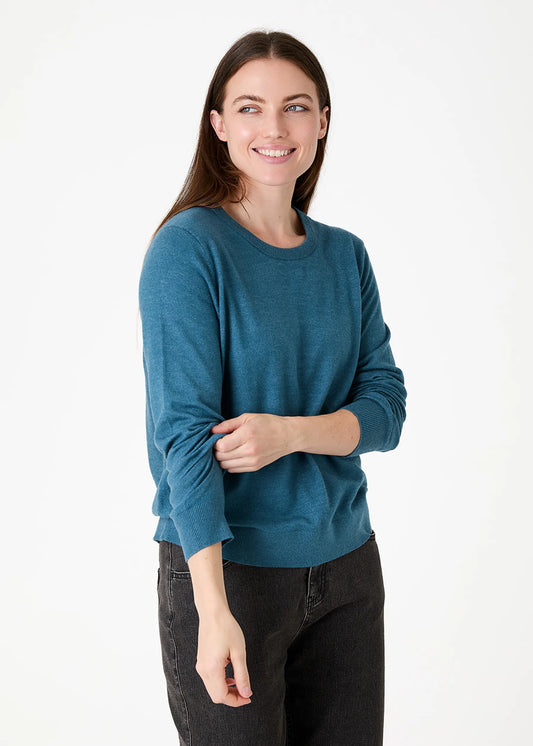 Marine, Super Soft Fitted Crew Neck Jumper