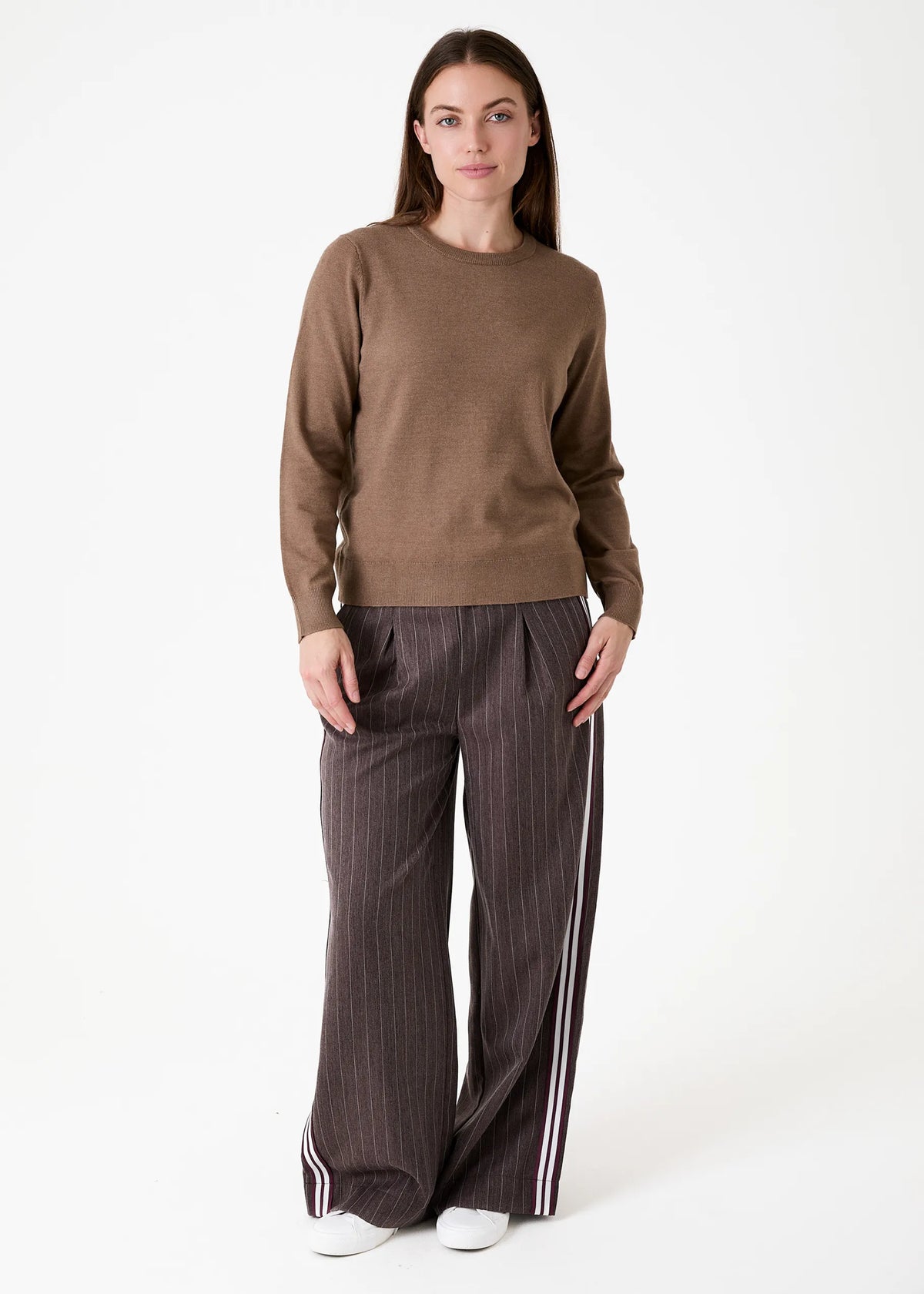 Mink, Super Soft Fitted Crew Neck Jumper