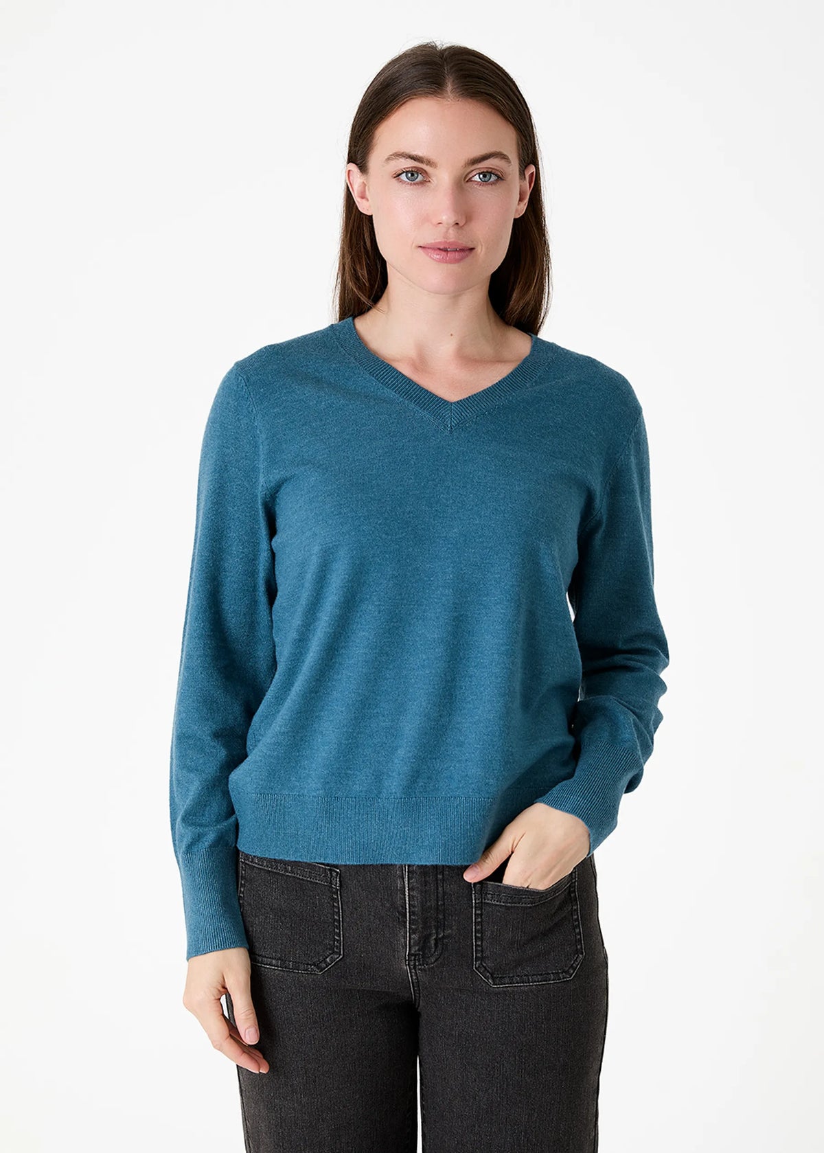 Mariner Super Soft Fitted V Neck Jumper