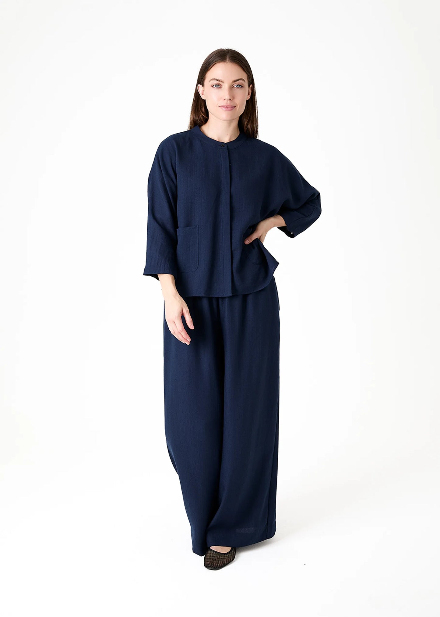 Navy, Palazzo Pants