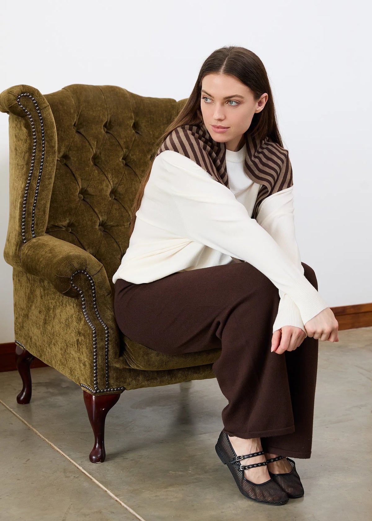 Ivory, Super Soft Oversized Crew Neck Jumper