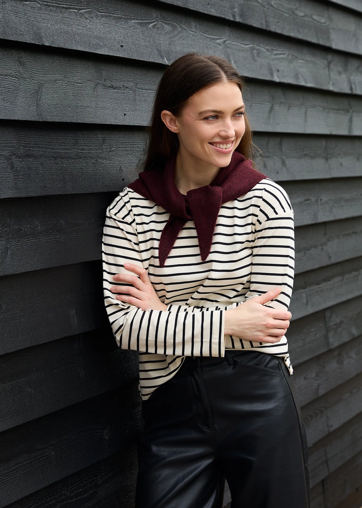 Berry, Super Soft Triangle Scarf