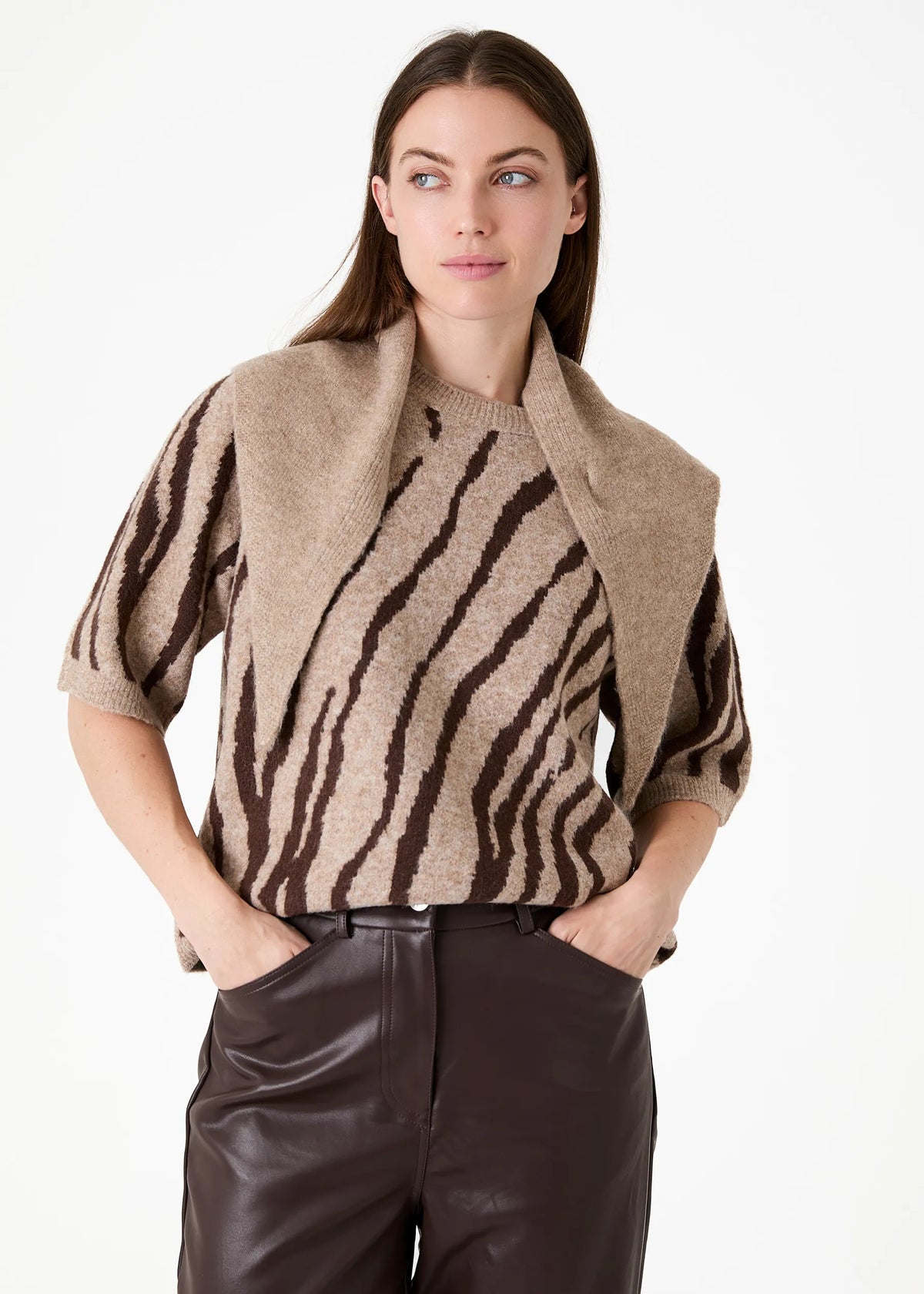 Mink, Super Soft Triangle Scarf