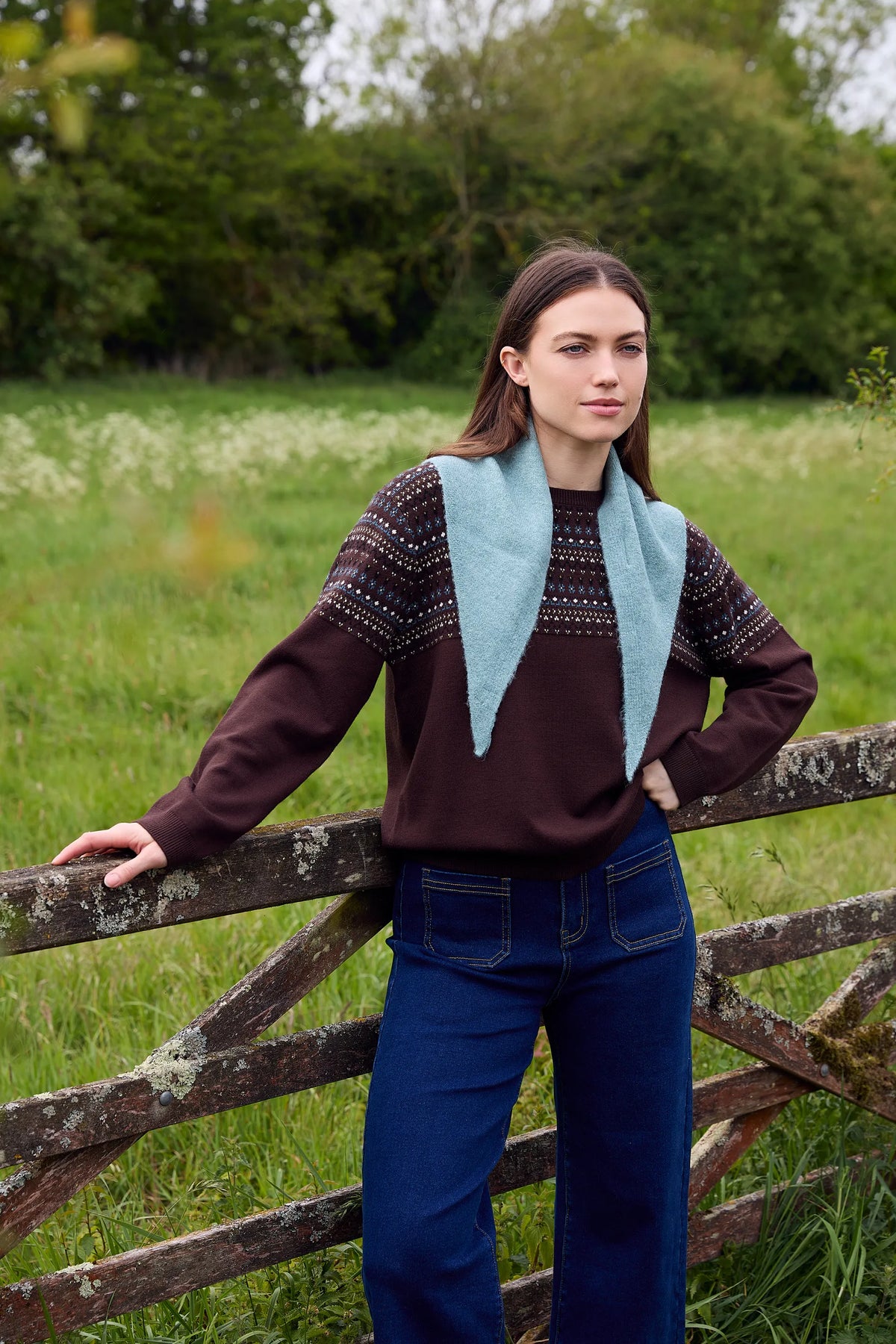 Sea Spray, Super Soft Triangle Scarf