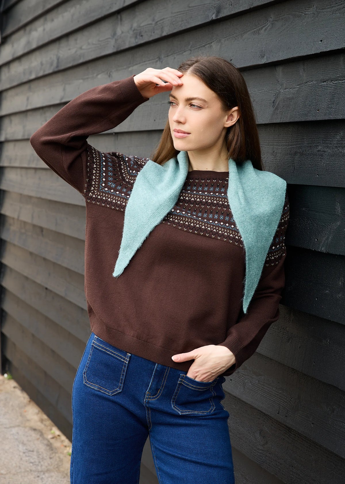 Sea Spray, Super Soft Triangle Scarf