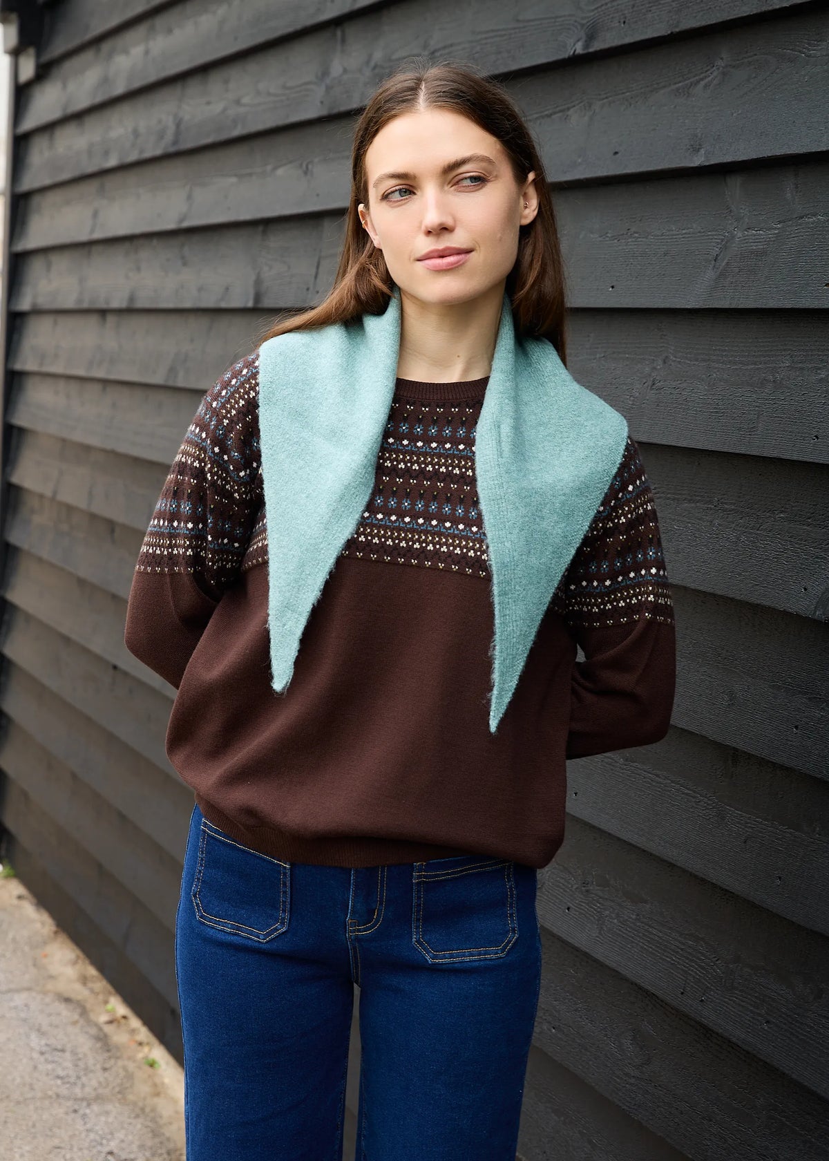 Sea Spray, Super Soft Triangle Scarf