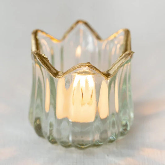 Gold Trim T-Light Holder